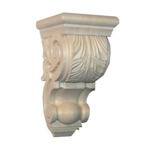 Foster Mantels Acanthus 3.5 in. x 3.5 in. x 6.5 in. Unfinished Aspen Corbel C141A