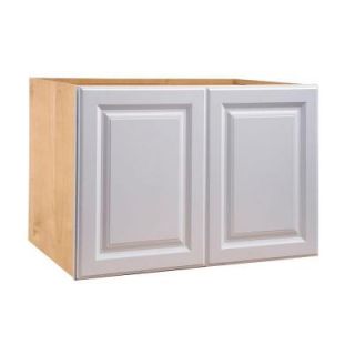 Home Decorators Collection Assembled 30x15x24 in. Wall Double Door Cabinet in Hallmark Arctic White W302415 HAW