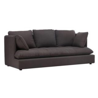 ZUO Pacific Heights Charcoal Gray Linen Sofa 98093