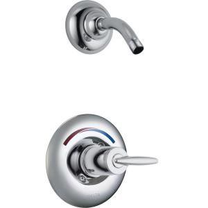 Delta Grail Single Handle 1 Spray Shower Faucet in Stainless with Less Shower Head T14285 SSLHD