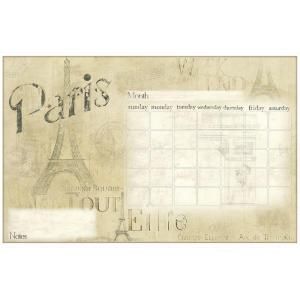 RoomMates 2.5 in. x 27 in. Paris Dry Erase Calendar Peel and Stick Wall Decals RMK2475SLM