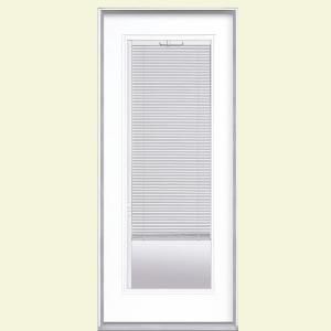 Masonite Mini Blind Painted Steel Entry Door with No Brickmold 27803