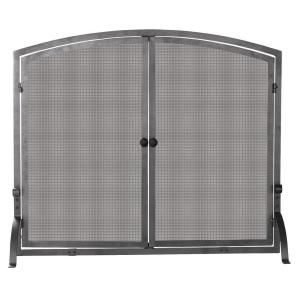 UniFlame Olde World Iron Single Panel Fireplace Screen with Doors, Medium S 1146
