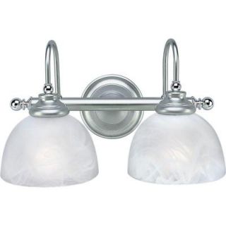 Progress Lighting Bath Match Collection Brushed Platinum 2 light Vanity Fixture P3259 08