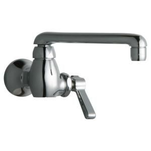 Chicago Faucets 1 Handle Kitchen Faucet in Chrome with 6 in. S Type Swing Spout 332 ABCP