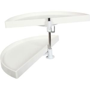 Knape & Vogt 17 in. x 39.88 in. x 19 in. Half Moon Pivot Glide Polymer Lazy Susan PHM40PG W