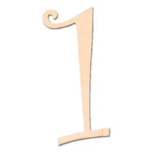 Design Craft MIllworks 8 in. Baltic Birch Curly Wood Number (1) 47027