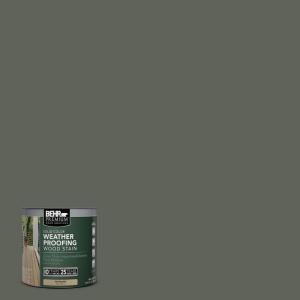 BEHR Premium 8 oz. #SC131 Pewter Solid Color Weatherproofing Wood Stain Sample 501316