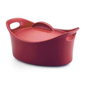 Rachael Ray Casseroval 4 1/4 qt. Covered Casserole in Red 55051