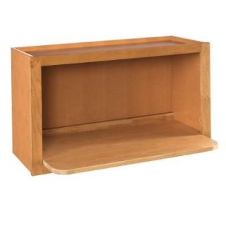 Home Decorators Collection Assembled 30x18x18 in. Wall Microwave Shelf in Cinnamon WMS301818 CN