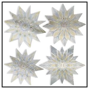 Artscape 12 in. x 12 in. Nordic Star Holiday Decorative Window Accents Film (4 Piece) 02 3704