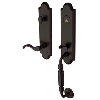 Baldwin Manchester Single Cylinder Oil Rubbed Bronze Right Handed Handleset with Wave Lever 85350.102.RENT