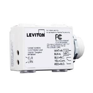 Leviton LevNet RF Enabled by EnOcean 120 Volt AC 5 Wire 1500 Relay Receiver with Threaded Mount   White 010 WST12 010