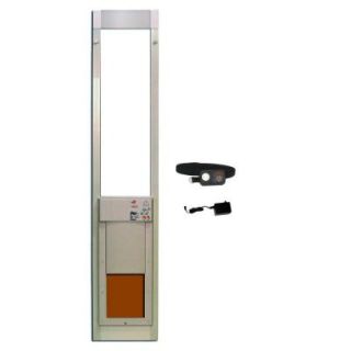 High Tech Pet Power Pet 8 1/4 in. x 10 in. Fully Automatic Patio Pet Door with Dual Pane LowE Glass, Regular Track Height PX1 SRE