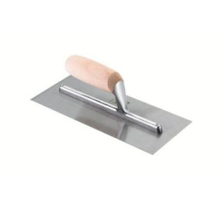 Roberts 11 in. x 4 1/2 in. Finishing and Plastering Trowel with Wood Handle and Polished Steel Blade 10 836