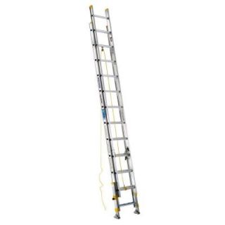 Werner 24 ft. Aluminum D Rung Equalizer Extension Ladder with 250 lb. Load Capacity Type I Duty Rating D1824 2EQ