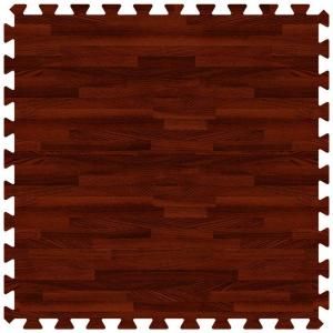 Groovy Mats Cherry 24 in. x 24 in. Comfortable Wood Grain Mat (100 sq.ft. / Case) GYCWGMCY