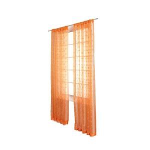 Home Decorators Collection Fantasia Orange Rod Pocket Curtain FANORA96RPP