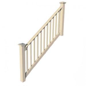 RDI Original Rail 8 ft. x 36 in. 29 Degree to 35 Degree Sand Square Baluster Stair Rail Kit ENDS829 35S