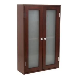 Home Decorators Collection Amanda 31.5 in. H x 20 in. W Wall Cabinet in Dark Brown 4545410830