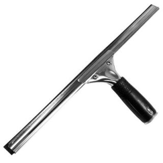 Unger 16 in. Stainless Steel Window Squeegee with Rubber Grip and Bonus Rubber Connect and Clean Locking System 961020