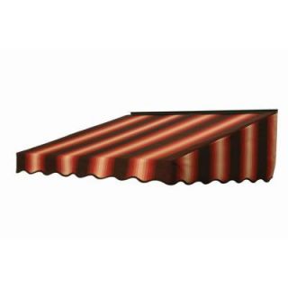 NuImage Awnings 6 ft. 2700 Series Fabric Door Canopy (17 in. H x 41 in. D) in Ombre Dark Brown/Salmon/Beige 27X7X72476503X
