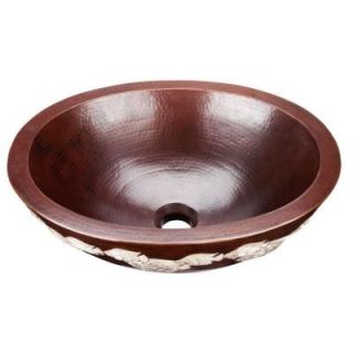 Thompson Traders Oceanus Handcrafted Vessel Sink in Black Copper PBC F