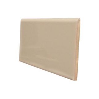 U.S. Ceramic Tile Color Collection Matte Fawn 3 in. x 6 in. Ceramic Surface Bullnose Wall Tile DISCONTINUED U285 S4369