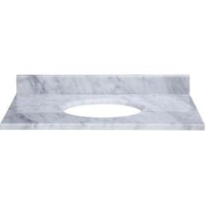 Xylem 31 in. Marble Vanity Top in Carrara White without Basin MAUT310WT