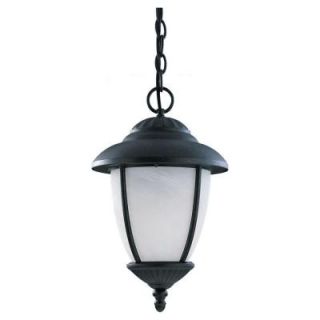 Sea Gull Lighting Yorktown Hanging 1 Light Outdoor Black Pendant Fixture 69248PBLE 12