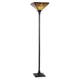 Chloe Lighting Innes 70.3 in. Tiffany style Mission Torchiere Floor Lamp with 14 in. Shade CH33359MR14 TF1