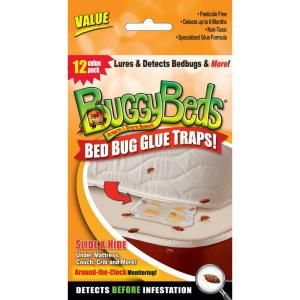 BuggyBeds Value Bedbug Glue Trap Detects and Lures Bedbugs (12 Pack) 40790