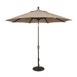 Swim Time Catalina II 9 ft. Octagonal Market Umbrella with Auto Tilt in Champagne Olefin NU5422CH
