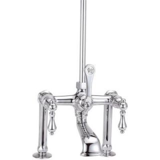 Elizabethan Classics RM11 3 Handle Claw Foot Tub Faucet with Metal Lever Handles in Oil Rubbed Bronze ECRM11 ORB
