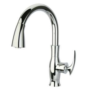 La Toscana Firenze Single Handle Pull Down Sprayer Kitchen Faucet in Chrome FICR591LFEX