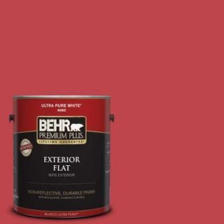BEHR Premium Plus Home Decorators Collection 1 gal. #HDC FL13 1 Glowing Scarlet Flat Exterior Paint 430001