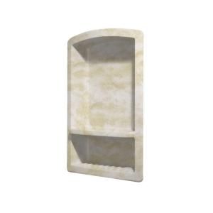 Swanstone Recessed Wall Mount Solid Surface Soap Dish and Accessory Shelf in Cloud White RS 2215 125