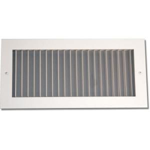 SPEEDI GRILLE 4 in. x 10 in. Soft White Aluminum Ceiling or Wall Register with Adjustable Single Deflection Diffuser SGA 410 ASD