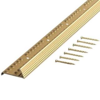 TrafficMASTER Satin Brass Fluted 36 in. Carpet Gripper with Teeth 18540