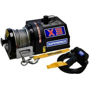 Superwinch X3F Series 12 Volt DC Freewheeling Utility Winch with Hawse Fairlead and 15 ft. Remote 1307