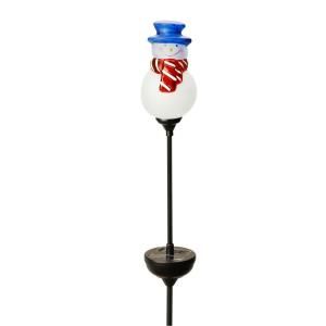 Moonrays Outdoor Color Changing Solar LED Frosted Snowman Stake Light DISCONTINUED 96984