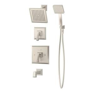 Symmons Oxford Tub and Shower with Hand Shower in Satin Nickel 4206 STN