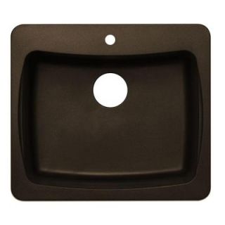 Astracast Dual Mount Granite 25x22x8 1 Hole Single Bowl Kitchen Sink in Metallic Chocolate AS AL10RQUSSK