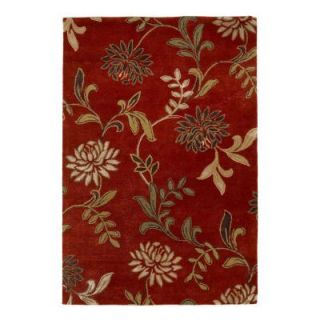 Kas Rugs Perfect Flowers Red 8 ft. x 10 ft. Area Rug FLO45628X10