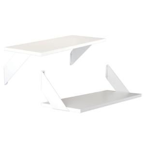 Knape & Vogt 10 in. x 24 in. White Over/Under Decorative Shelf Kit KT 0051 1024WT
