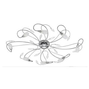 Eglo Gerbera 8 Light Flush Mount Ceiling/Wall Chrome Light with Crystal Accents 90602A