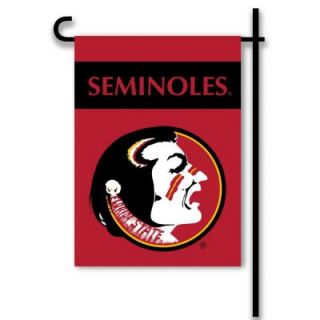 BSI Products NCAA 13 in. x 18 in. Florida State 2 Sided Garden Flag Set with 4 ft. Metal Flag Stand 83004