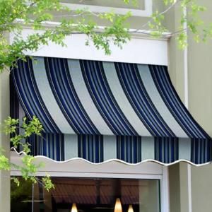 AWNTECH 20 ft. Nantucket Window/Entry Awning (56 in. H x 48 in. D) in Navy/White Stripe NT44 20NGW
