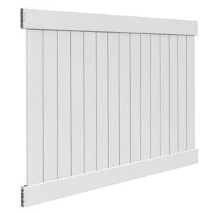 Veranda 6 ft. x 8 ft. White Linden Pro Privacy Fence Panel Kit 73013298