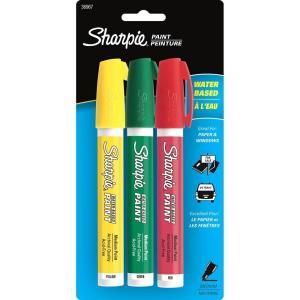 Sharpie Assorted Fluorescent Colors Medium Point Water Based Poster Paint Marker (3 Pack) 36967PP